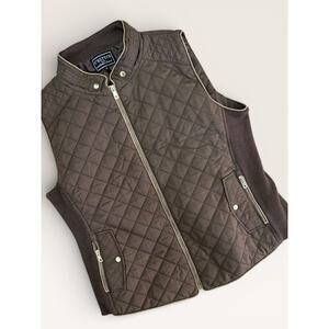 C’EST TOI Quilted Brown Zip Vest women 2XL Lightweight Insulated Casual Outdoor